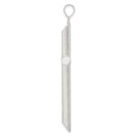 Sterling Silver Polished and Texture Tube Cross Pendant - Image 2