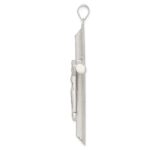 Sterling Silver Polished and Texture Tube Crucifix Cross Pendant - Image 2