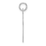 Large Sterling Silver Rhodium-plated Fancy Script Letter E Initial Charm - Image 2