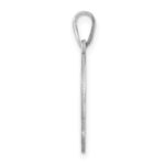 Small Sterling Silver Rhodium-plated Fancy Script Letter L Initial Pendant - Image 2