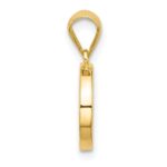 SS Gold-tone Black Rhodium CZ and Nano Crystal Hamsa Pendant - Image 2