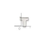 Sterling Silver E-coated Letter T Slide Charm - Image 4
