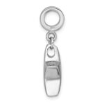 Sterling Silver Rhodium-plated Polished Star Ash Holder Bead/Pendant - Image 2