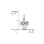 Sterling Silver Polished and Antiqued Fancy Charm - Image 4