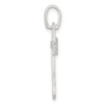 Sterling Silver Brushed Cross with Polished Ichthus Fish Pendant - Image 2