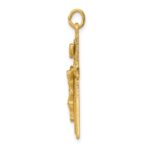 Sterling Silver Enamel w/Yellow Vermeil INRI Crucifix Charm - Image 2