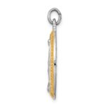 Sterling Silver Platinum-plated Miraculous Medal - Image 2