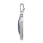 Sterling Silver Platinum-plated Miraculous Heart Medal - Image 2