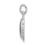 Sterling Silver Platinum-plated Miraculous Medal - Image 2