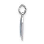Sterling Silver Platinum-plated Miraculous Heart Medal - Image 2