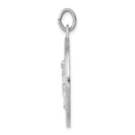 Sterling Silver Platinum-plated Enameled Saint Michael Medal - Image 2