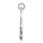 Sterling Silver Antiqued Claddagh Pendant - Image 2