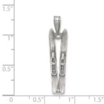 Sterling Silver Antiqued Ski's Charm - Image 3