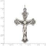 Sterling Silver Antiqued INRI Crucifix Pendant - Image 3