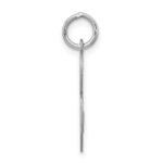 Sterling Silver Rhodium-plated Fancy Script Letter R Initial Charm - Image 2
