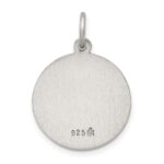 Sterling Silver Antiqued Our Lady of Perpetual Help Round Medal - Image 4