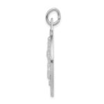 Sterling Silver Rhodium-plated St. Christopher Medal - Image 2