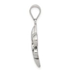Sterling Silver Antiqued Fleur De lis Pendant - Image 2