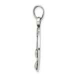 Sterling Silver Polished Antique Finish Libra Horoscope Zodiac Pendant - Image 2