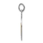 Sterling Silver Platinum-plated & Gold-plated Polished Mizpah 2-piece Penda - Image 2