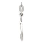 Sterling Silver Polished Music Note Charm - Image 2