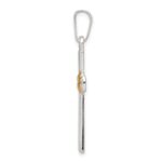 Sterling Silver & Gold-tone Polished Latin Cross Pendant - Image 2