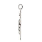 Sterling Silver Satin and D/C INRI Crucifix Pendant - Image 2