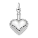 Sterling Silver RH-plated Polished Screw Top Ash Holder Pendant