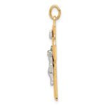 Sterling Silver & Gold Tone INRI Crucifix Pendant - Image 2