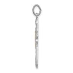 Sterling Silver Platinum-plated Gold Tone Miraculous Medal Cross Pendant - Image 2