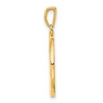 Sterling Silver Gold-plated & CZ Libra Zodiac Pendant - Image 2