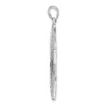 De-Ani Sterling Silver Rhodium-plated Polished Diamond-Cut Large Starfish Pendant - Image 2