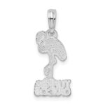 De-Ani Sterling Silver Rhodium-Plated Polished Turks and Caicos Flamingo Pendant - Image 5