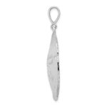 De-Ani Sterling Silver Rhodium-Plated Polished Sand Dollar Pendant - Image 2