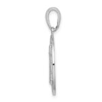 De-Ani Sterling Silver Rhodium-Plated Textured Hilton Head Lighthouse Pendant - Image 2