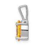Sterling Silver Rhodium Citrine Pendant - Image 2