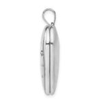 Sterling Silver Rhodium-plate God Has.. Diamond Ash Holder Heart Locket - Image 2