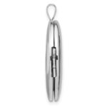 Sterling Silver Rhodium-plated Polished 26x20mm Oval Ash Holder Locket - Image 2