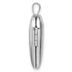 Sterling Silver Rhodium-plated Polished 20mm Heart Ash Holder Locket