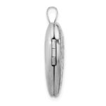 Sterling Silver Rh-plated Epoxy 20mm Forever In My Heart Rose Locket - Image 2