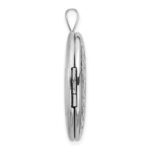 Sterling Silver Rhodium-plated Polished Filigree 26mm Oval Locket - Image 2