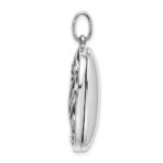 Sterling Silver Antiqued Filigree 23mm Locket Pendant - Image 2