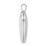 Sterling Silver Rhodium-plated 24mm Scrolled Ash Holder Heart Locket - Image 2