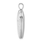 Sterling Silver Rhodium-plated 24mm In Memory Ash Holder Heart Locket - Image 2