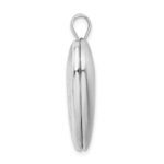 Sterling Silver Rhodium-plated 24mm D/C Cross Ash Holder Heart Locket - Image 2