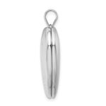 Sterling Silver Rhodium-plated 24mm D/C Footprints Ash Holder Heart Locket - Image 2