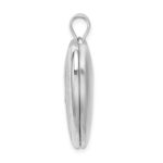 Sterling Silver Rhodium-plated 24mm Enameled Rose Ash Holder Heart Locket - Image 2
