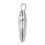 Sterling Silver Rhod-plated Satin/Pol Paw Prints Ash Holder Heart Locket - Image 2