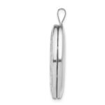 Sterling Silver Platinum-plated Oval Tree 26mm Locket - Image 2