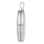 Sterling Silver Platinum-plated Tree Design Round Locket - Image 2
